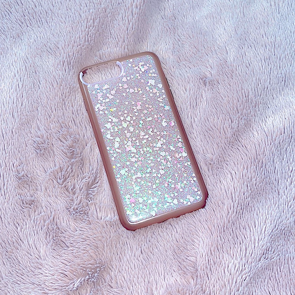 Pink, iPhone eight/8 plus phone case. Durable. One inch above screen, not crack.